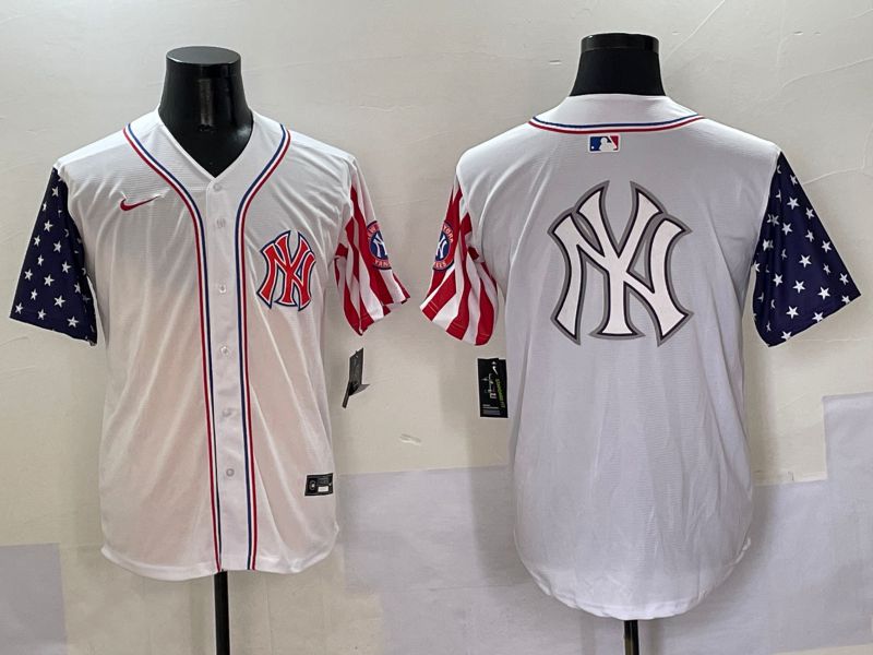 Men New York Yankees Blank White a generation of national flags Jointly Name 2025 Nike MLB Jersey style 28->los angeles dodgers->MLB Jersey